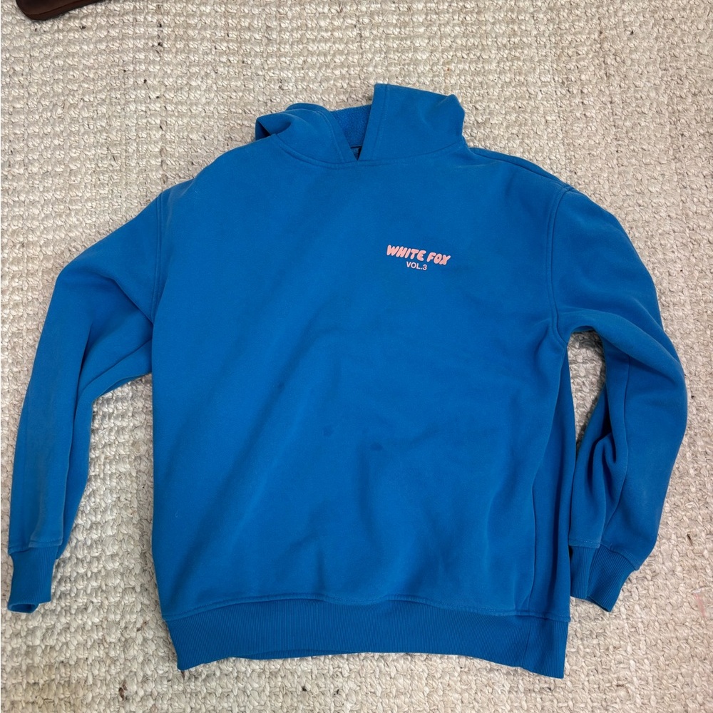 White fox Blue hoodie